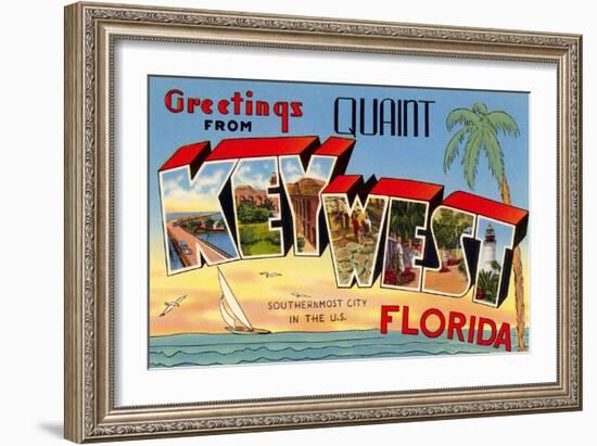 Greetings from Key West, Florida-null-Framed Art Print