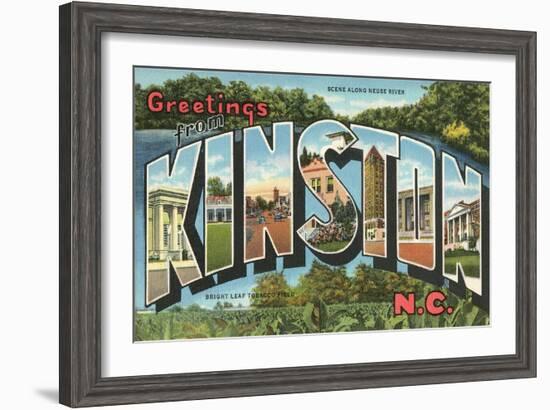 Greetings from Kinston, North Carolina-null-Framed Art Print