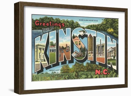 Greetings from Kinston, North Carolina-null-Framed Art Print