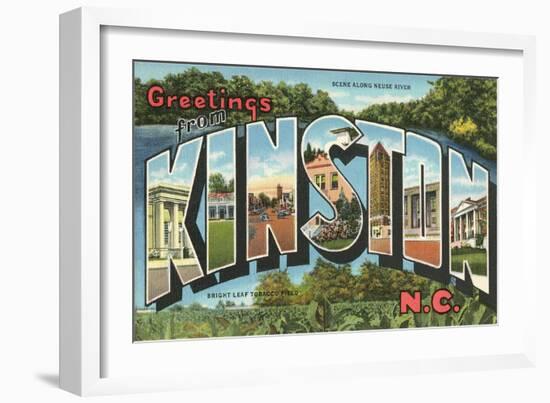 Greetings from Kinston, North Carolina-null-Framed Art Print