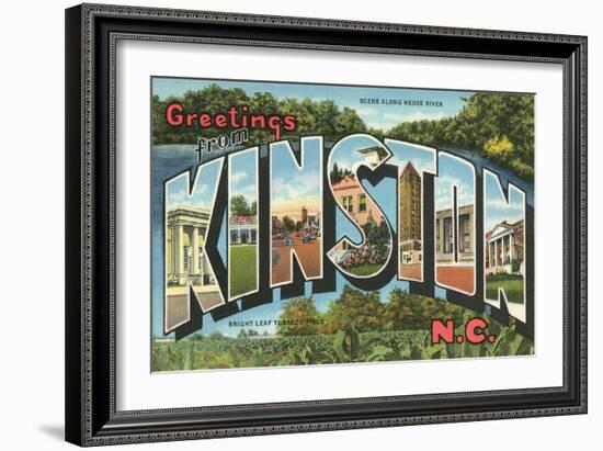 Greetings from Kinston, North Carolina-null-Framed Art Print