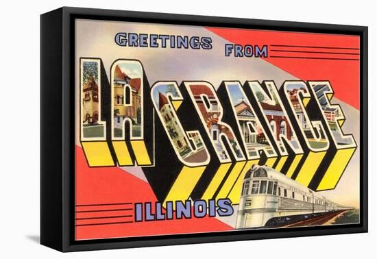 Greetings from La Grange, Illinois-null-Framed Stretched Canvas