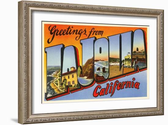 Greetings from La Jolla, California-null-Framed Art Print