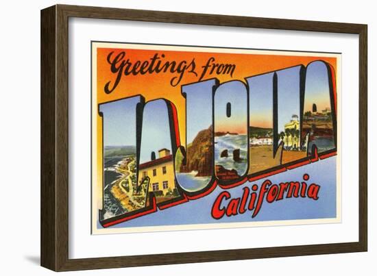 Greetings from La Jolla, California-null-Framed Art Print