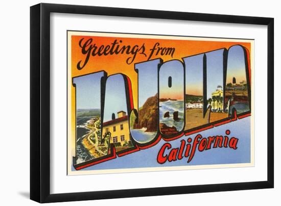 Greetings from La Jolla, California-null-Framed Art Print
