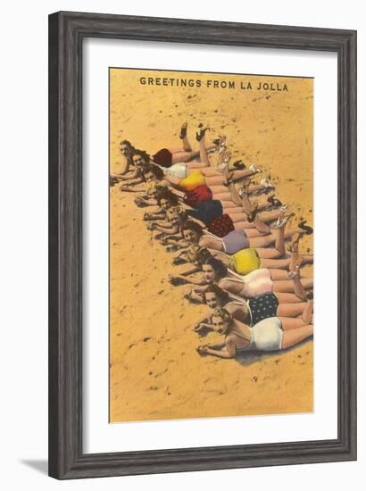 Greetings from La Jolla, California--Framed Art Print