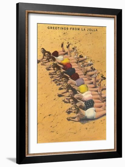 Greetings from La Jolla, California--Framed Art Print