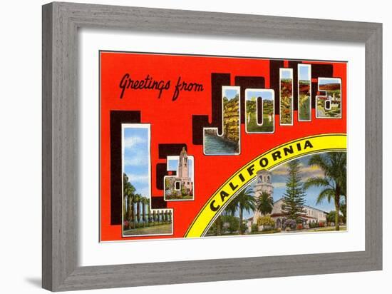 Greetings from La Jolla, California-null-Framed Giclee Print