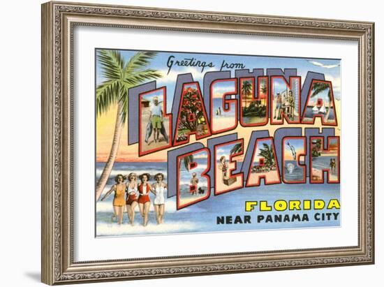 Greetings from Laguna Beach, Florida-null-Framed Art Print