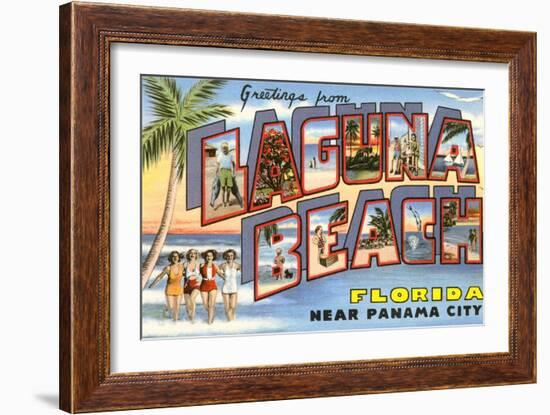 Greetings from Laguna Beach, Florida-null-Framed Art Print