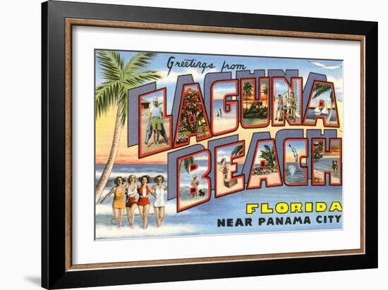 Greetings from Laguna Beach, Florida-null-Framed Art Print