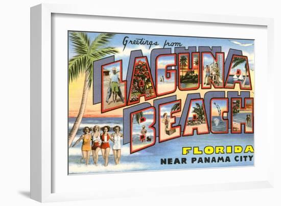 Greetings from Laguna Beach, Florida-null-Framed Art Print