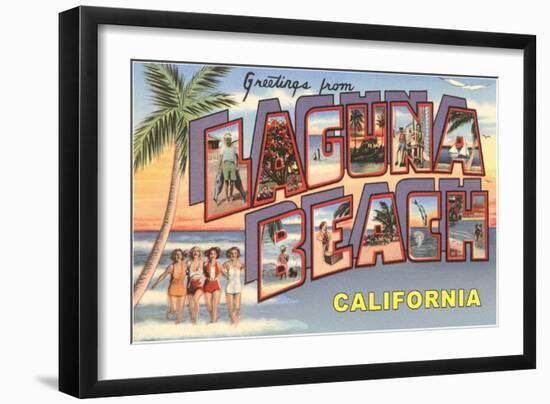 Greetings from Laguna Beach-null-Framed Art Print