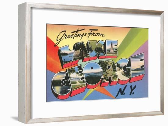 Greetings from Lake George, New York-null-Framed Art Print