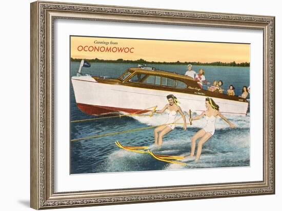 Greetings from Lake Oconomowoc-null-Framed Art Print