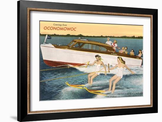 Greetings from Lake Oconomowoc-null-Framed Art Print