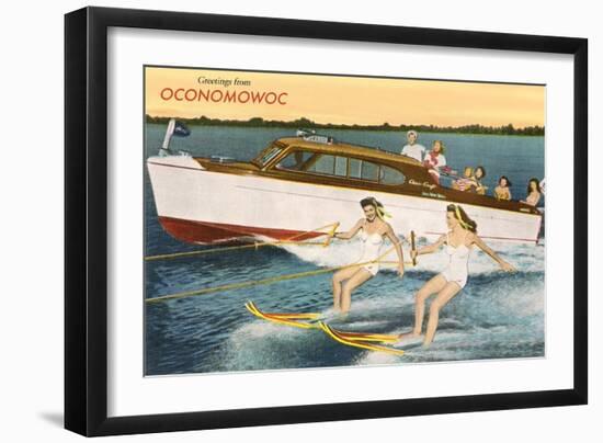 Greetings from Lake Oconomowoc-null-Framed Art Print