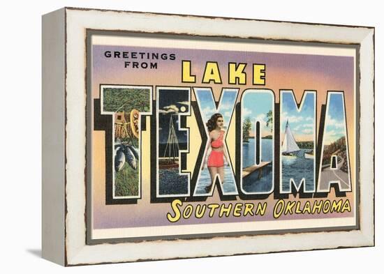 Greetings from Lake Texoma, Oklahoma-null-Framed Stretched Canvas