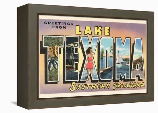 Greetings from Lake Texoma, Oklahoma-null-Framed Stretched Canvas