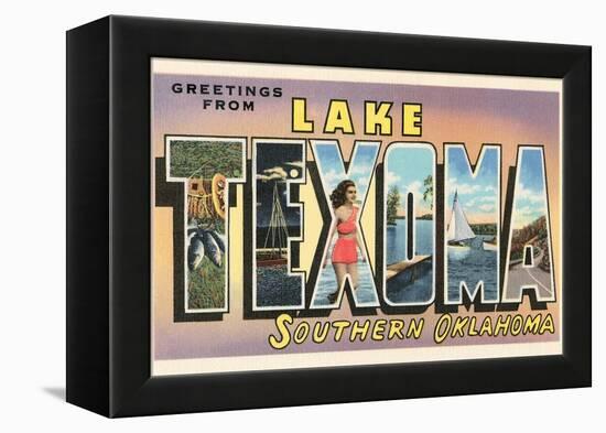 Greetings from Lake Texoma, Oklahoma-null-Framed Stretched Canvas