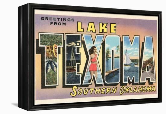 Greetings from Lake Texoma, Oklahoma-null-Framed Stretched Canvas