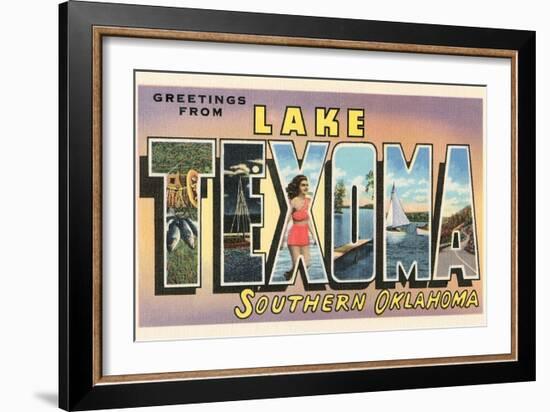 Greetings from Lake Texoma, Oklahoma-null-Framed Art Print