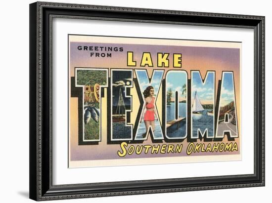 Greetings from Lake Texoma, Oklahoma-null-Framed Art Print