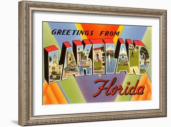 Greetings from Lakeland, Florida-null-Framed Art Print