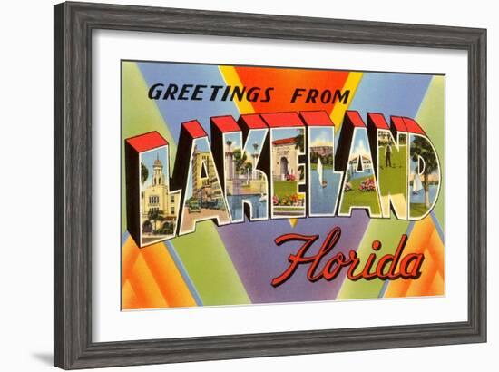 Greetings from Lakeland, Florida-null-Framed Art Print