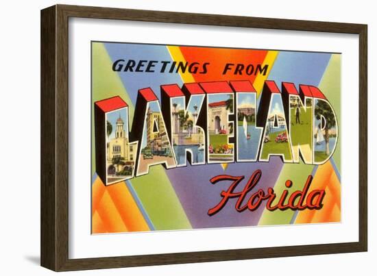 Greetings from Lakeland, Florida-null-Framed Art Print