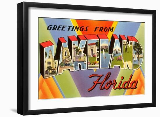 Greetings from Lakeland, Florida-null-Framed Art Print