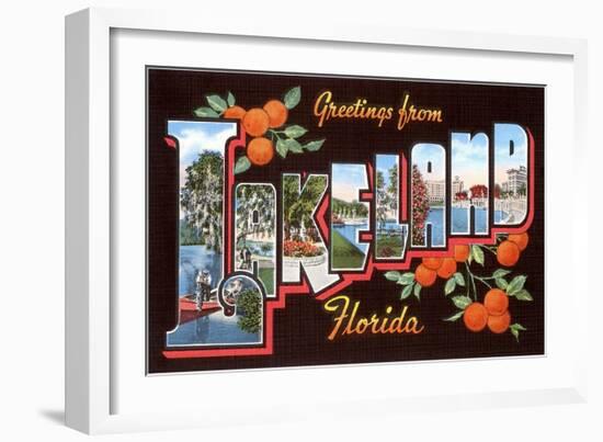 Greetings from Lakeland, Florida-null-Framed Art Print