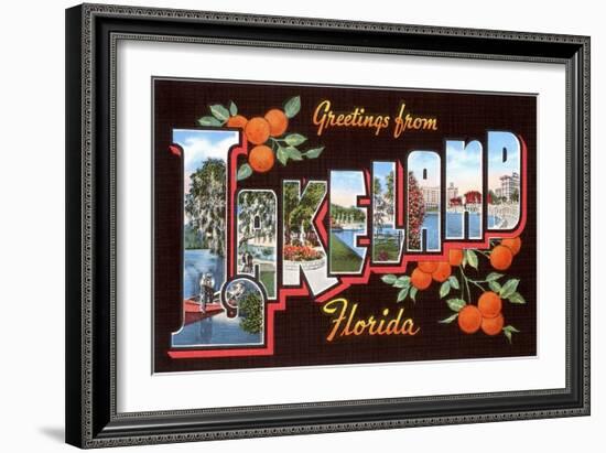 Greetings from Lakeland, Florida-null-Framed Art Print