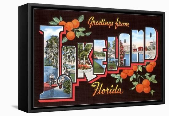 Greetings from Lakeland, Florida-null-Framed Stretched Canvas