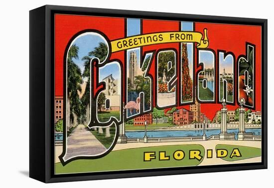 Greetings from Lakeland, Florida-null-Framed Stretched Canvas