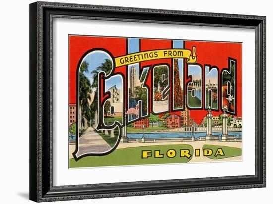 Greetings from Lakeland, Florida-null-Framed Art Print