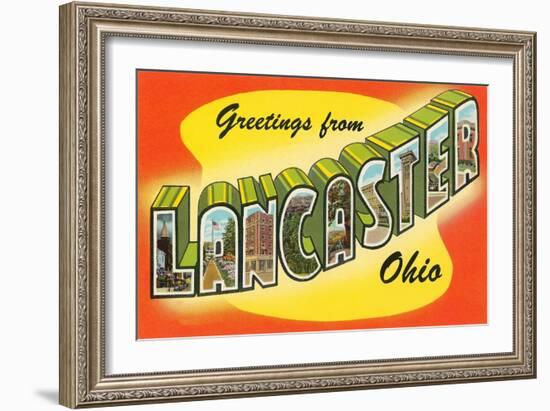 Greetings from Lancaster, Ohio-null-Framed Art Print