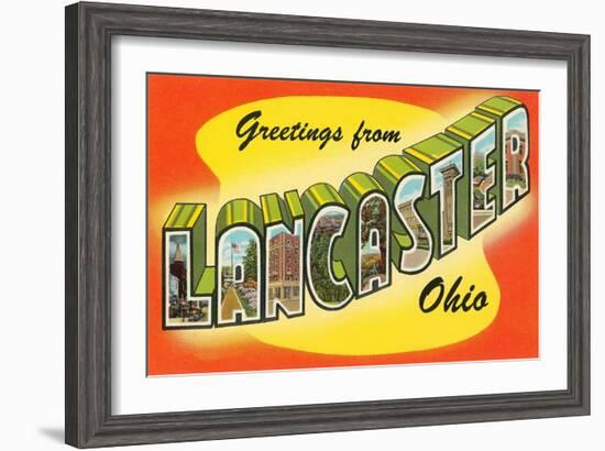 Greetings from Lancaster, Ohio-null-Framed Art Print