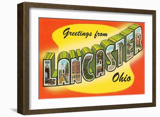 Greetings from Lancaster, Ohio--Framed Art Print