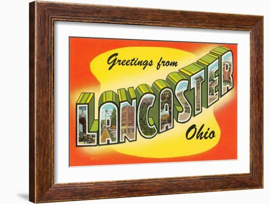 Greetings from Lancaster, Ohio-null-Framed Art Print