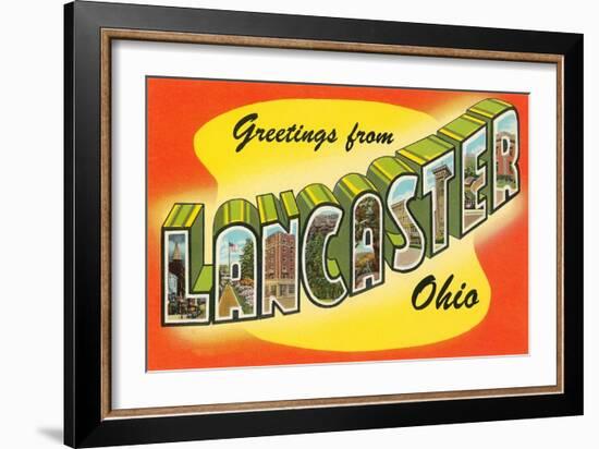 Greetings from Lancaster, Ohio-null-Framed Art Print