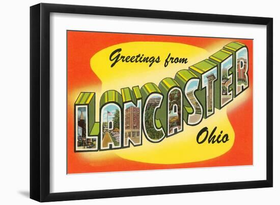 Greetings from Lancaster, Ohio-null-Framed Art Print