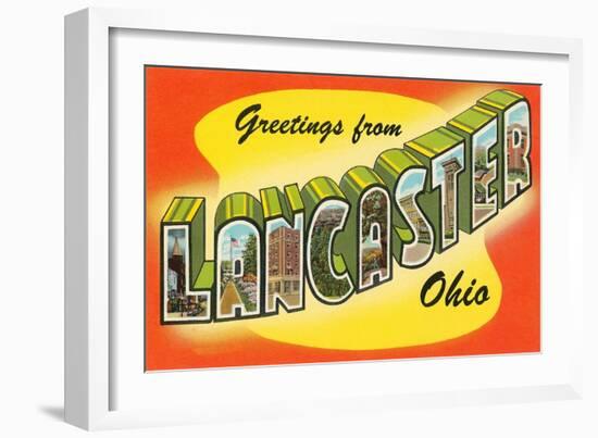 Greetings from Lancaster, Ohio-null-Framed Art Print