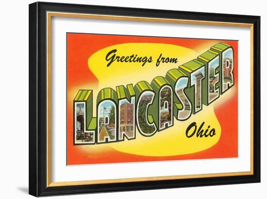 Greetings from Lancaster, Ohio-null-Framed Art Print