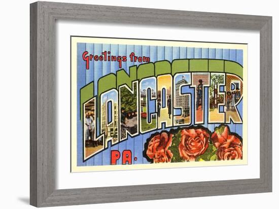 Greetings from Lancaster, Pennsylvania-null-Framed Art Print