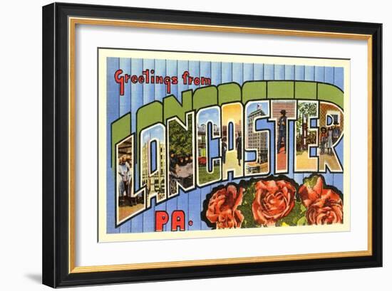 Greetings from Lancaster, Pennsylvania-null-Framed Art Print