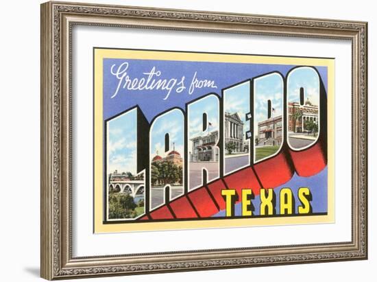 Greetings from Laredo, Texas-null-Framed Art Print