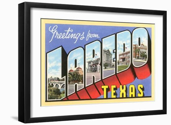 Greetings from Laredo, Texas-null-Framed Art Print