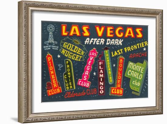 Greetings from Las Vegas, Nevada-null-Framed Art Print