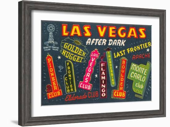 Greetings from Las Vegas, Nevada-null-Framed Art Print